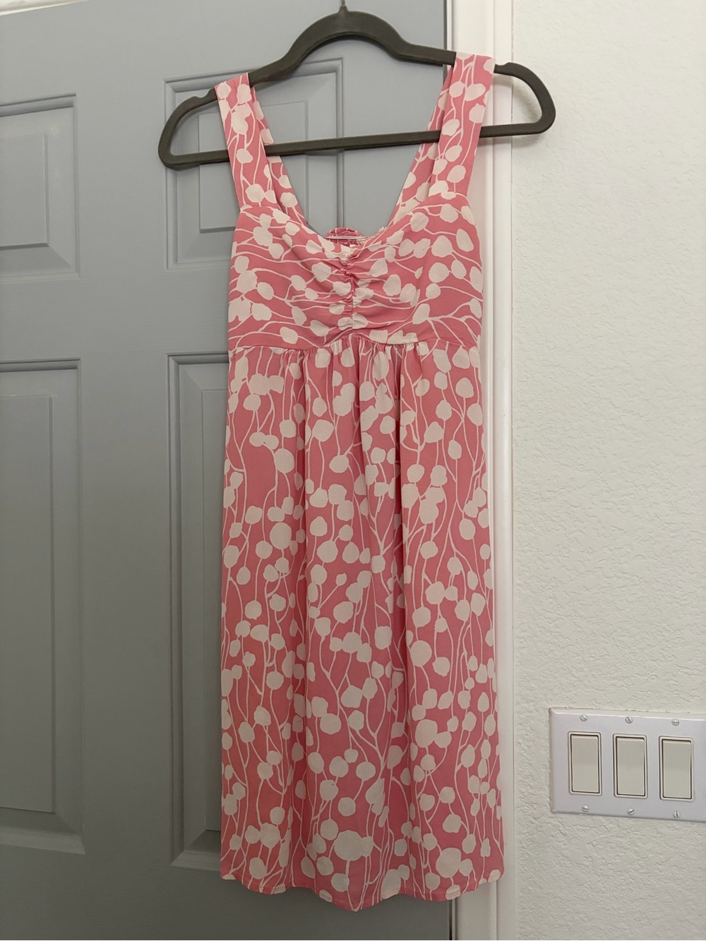 Cinnamon Girl Vintage Pink with cream design size 4 Sundress